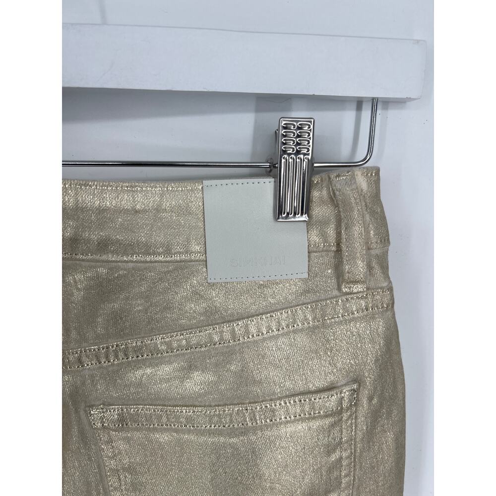 Tuckernuck SIMKHAI Gold Foil Rae High Rise Ankle Skinny Pants NWT Size 28 - Picture 11 of 12